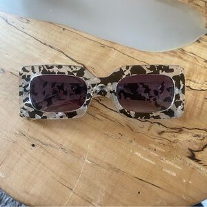 Free People Square Speckled Sunglasses